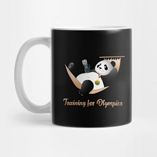 Panda Paradise: Laziness Level Gold Medal, Funny, Gift, Couch, T-shirt, Nature Lovers, Beige Font Mug